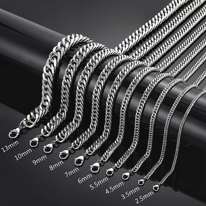 2.5/3.5/4.5/5.5/6/7/8/9/10/13mm Cuban Bracelet in Gold