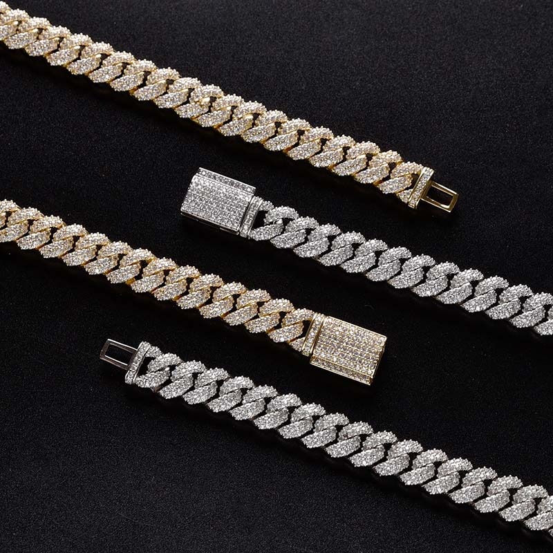 10mm Iced Paved Cuban Chain