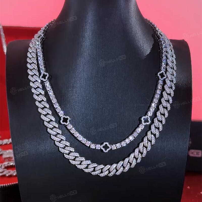 10mm Iced Paved Cuban Chain