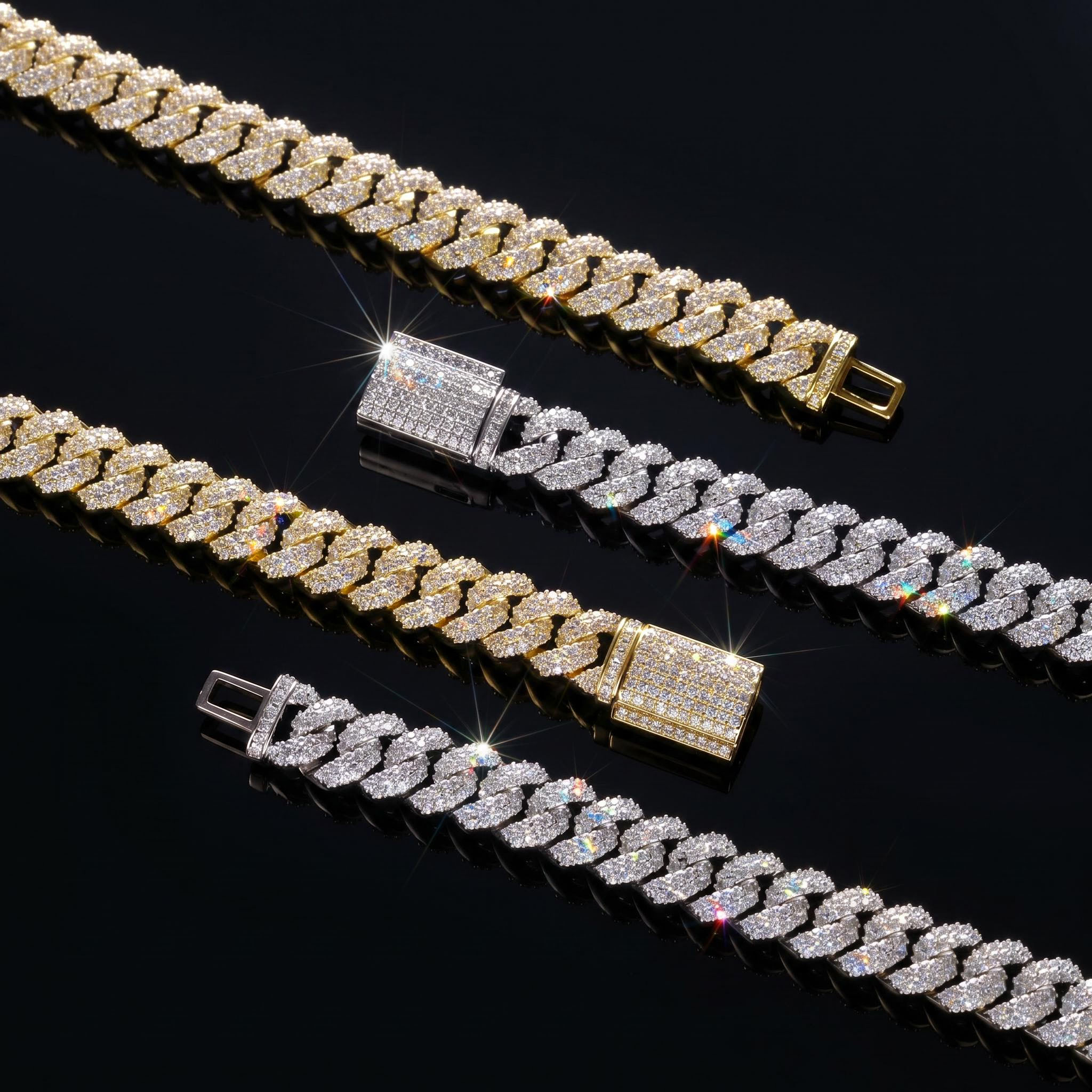 10mm Iced Paved Cuban Chain