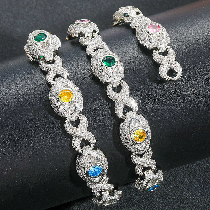 14mm Eyes Infinity Sign Fancy Color Diamond Necklace