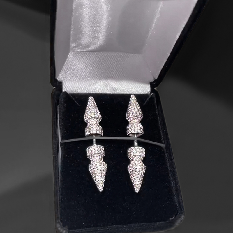 Iced Spike Stud Earrings