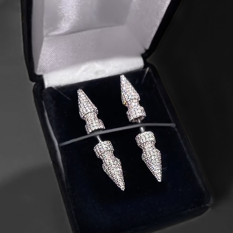 Iced Spike Stud Earrings