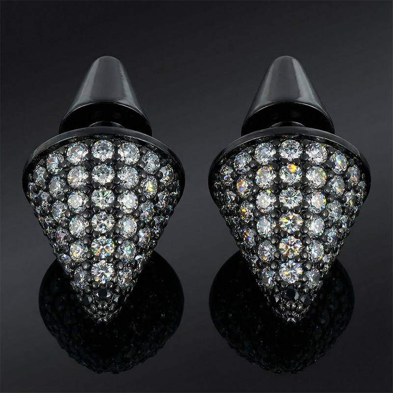 Iced Spike Stud Earrings