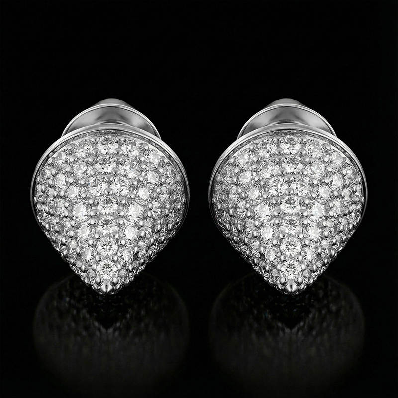 Iced Spike Stud Earrings