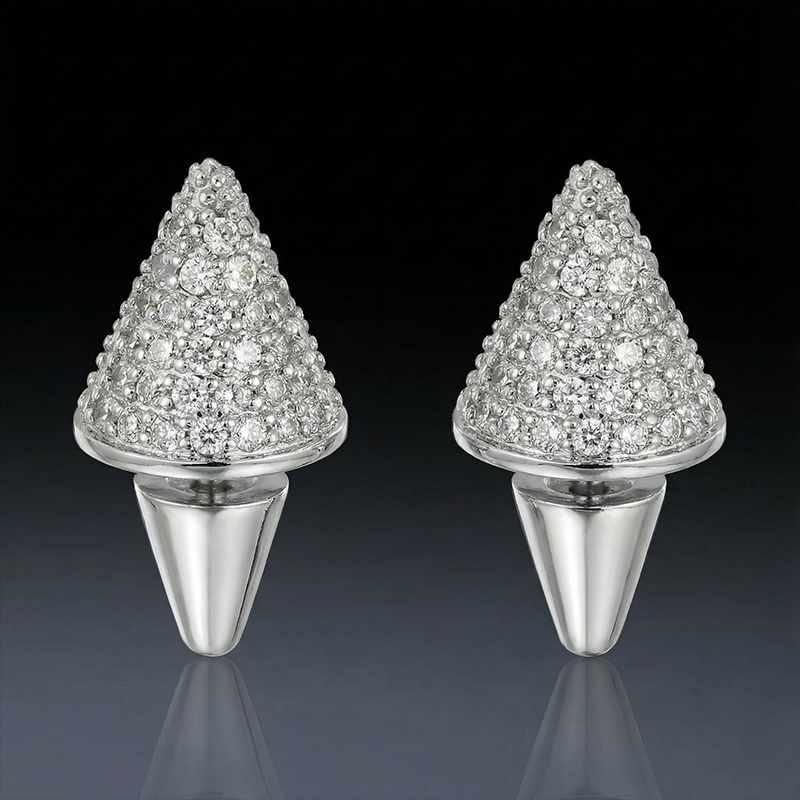 Iced Spike Stud Earrings