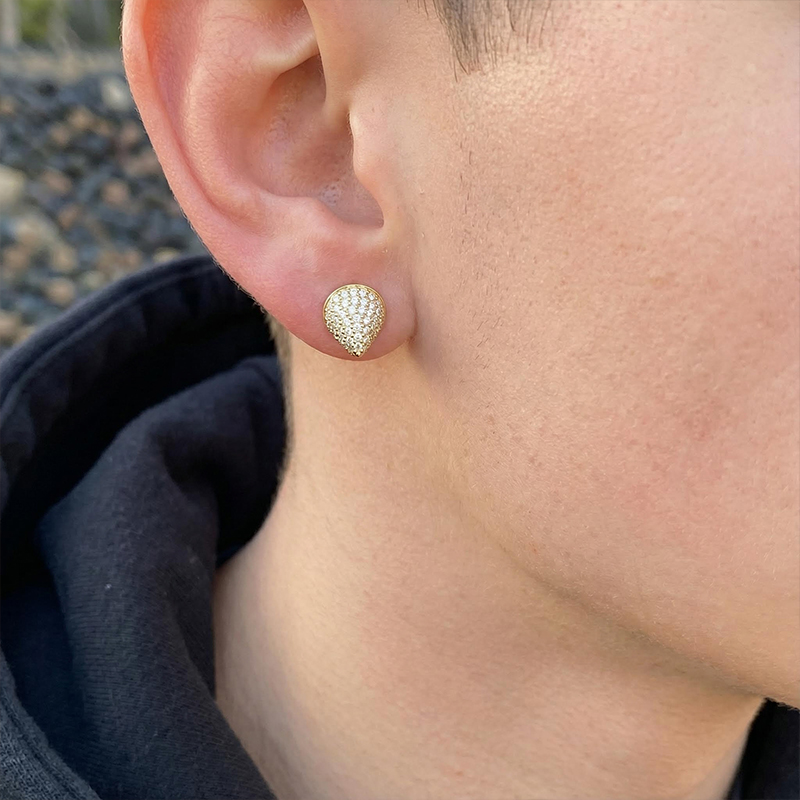 Iced Spike Stud Earrings