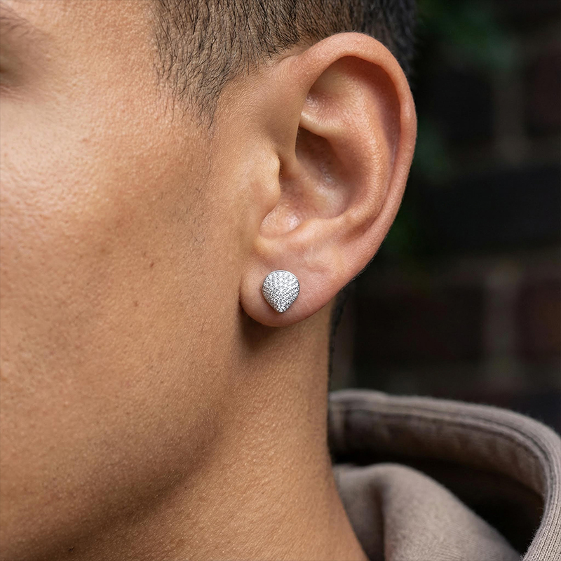 Iced Spike Stud Earrings