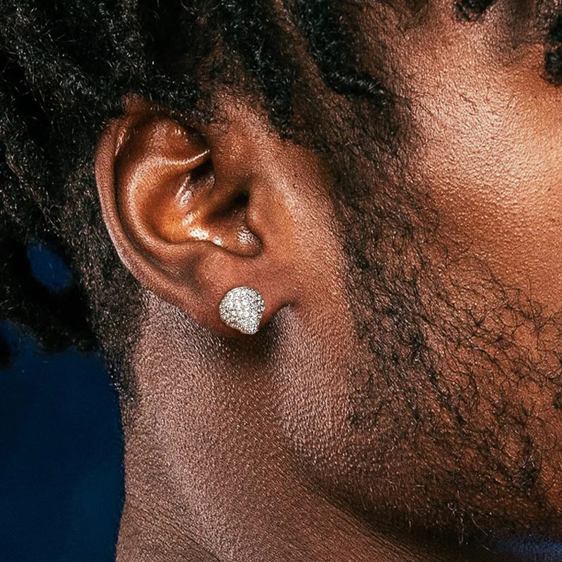 Iced Spike Stud Earrings