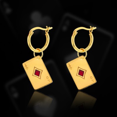 Ace of Hearts & Diamonds Dangle Earrings