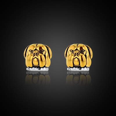 Two-color Bully Dog Three-dimensional Stud Earrings