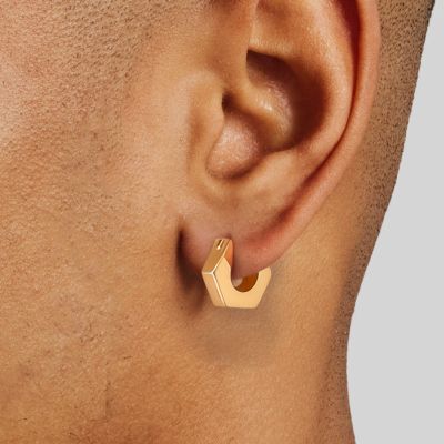 Hex Nut Hoop Earrings