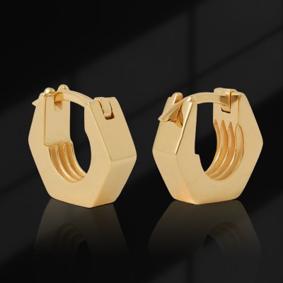 Hex Nut Hoop Earrings