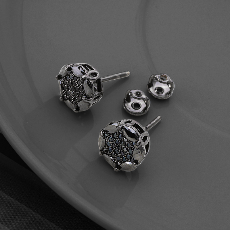 S925 Sterling Silver Oval Cut Hexagon Stud Earrings