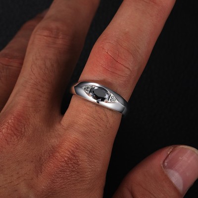 S925 Sterling Silver Moissanite Open Band Ring
