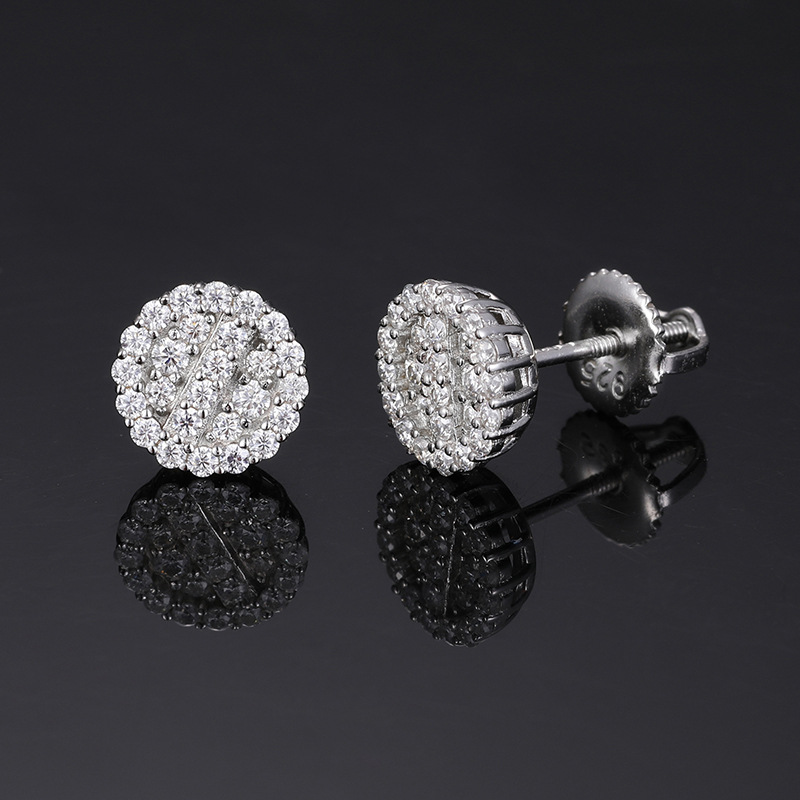 Moissanite Stud Earrings in S925 Silver