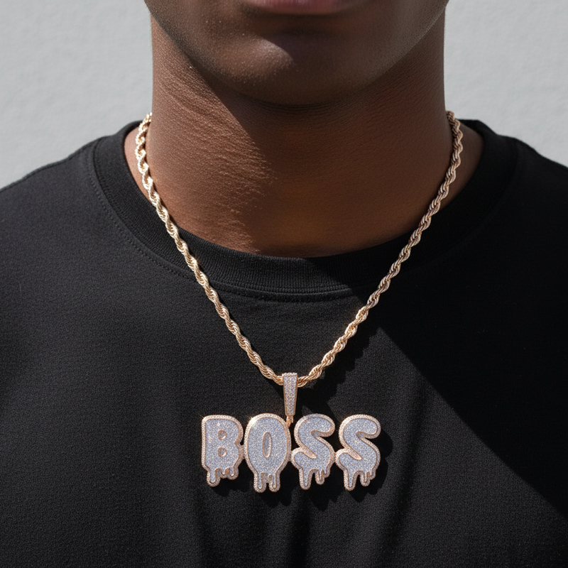 Iced Out Custom Drip Pendant Iced Out Custom Drip Pendant