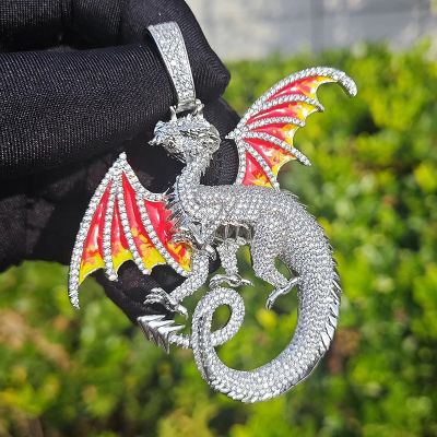 Flame Wings Dragon Pendant