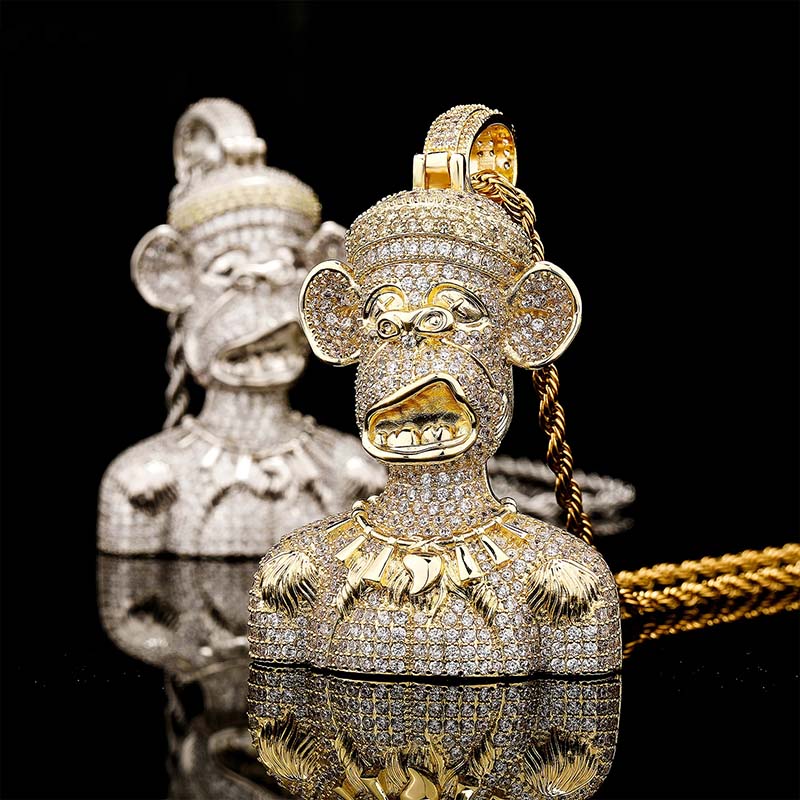 Iced Big Unruly Monkey Pendant