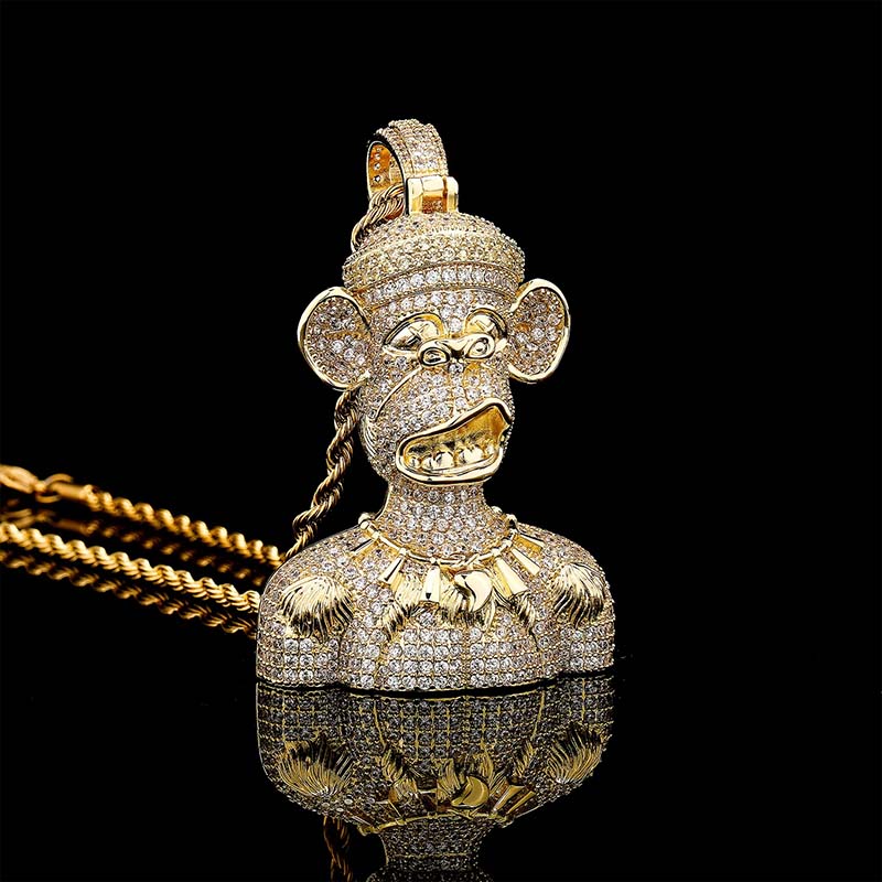 Iced Big Unruly Monkey Pendant