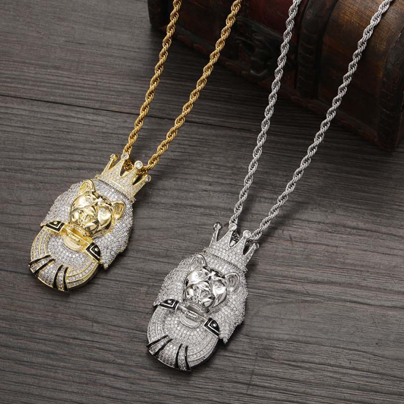 Lion in Crown Pendant for Men