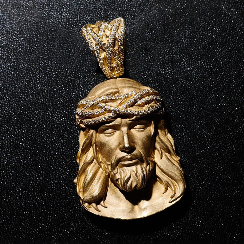 Matte Jesus Crown of Thorns Pendant