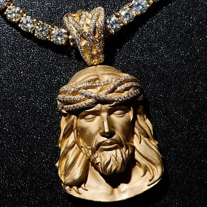 Matte Jesus Crown of Thorns Pendant