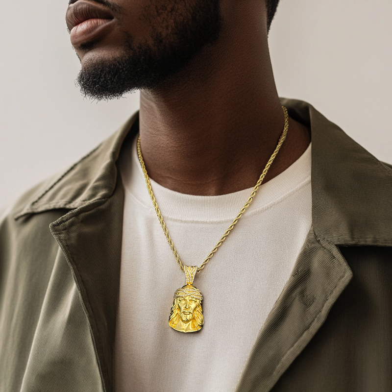 Matte Jesus Crown of Thorns Pendant