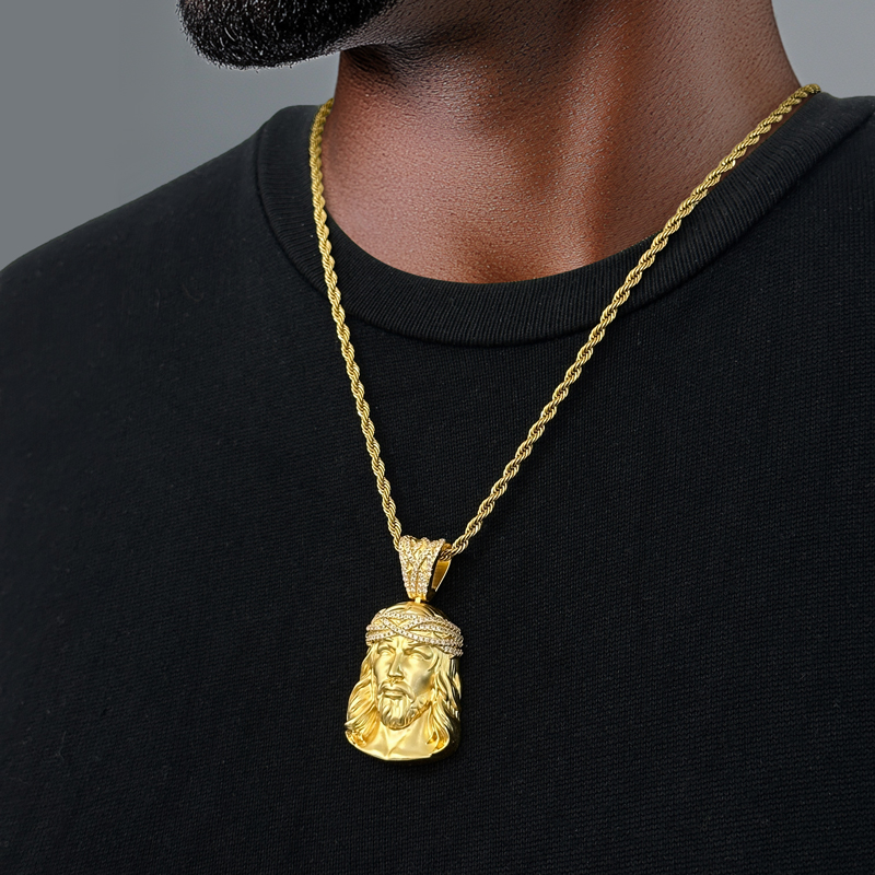 Matte Jesus Crown of Thorns Pendant