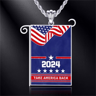 2024 USA flag American President Election Vote Pendant