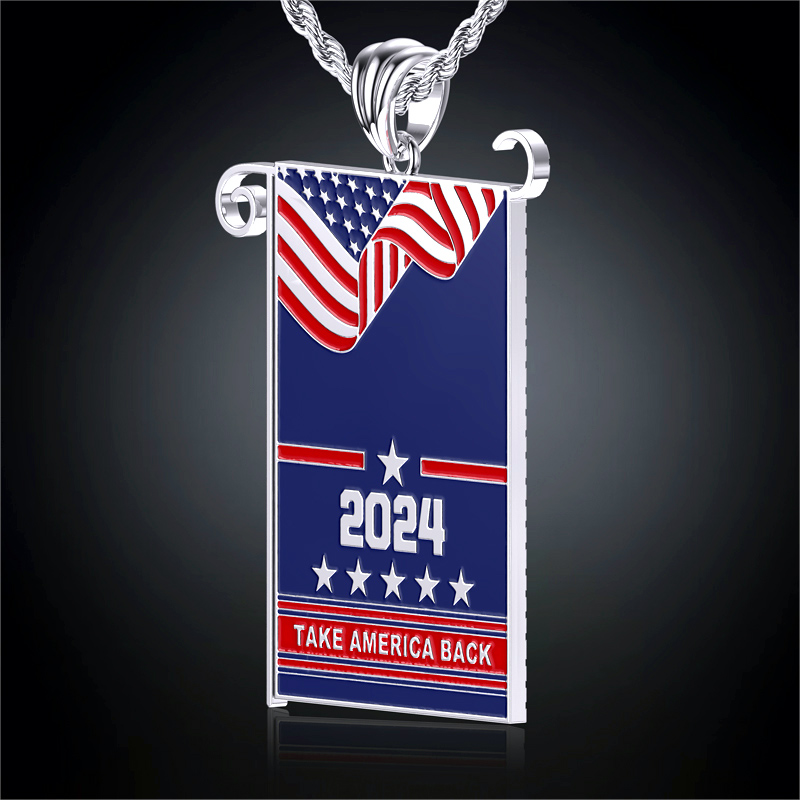 2024 USA flag American President Election Vote Pendant