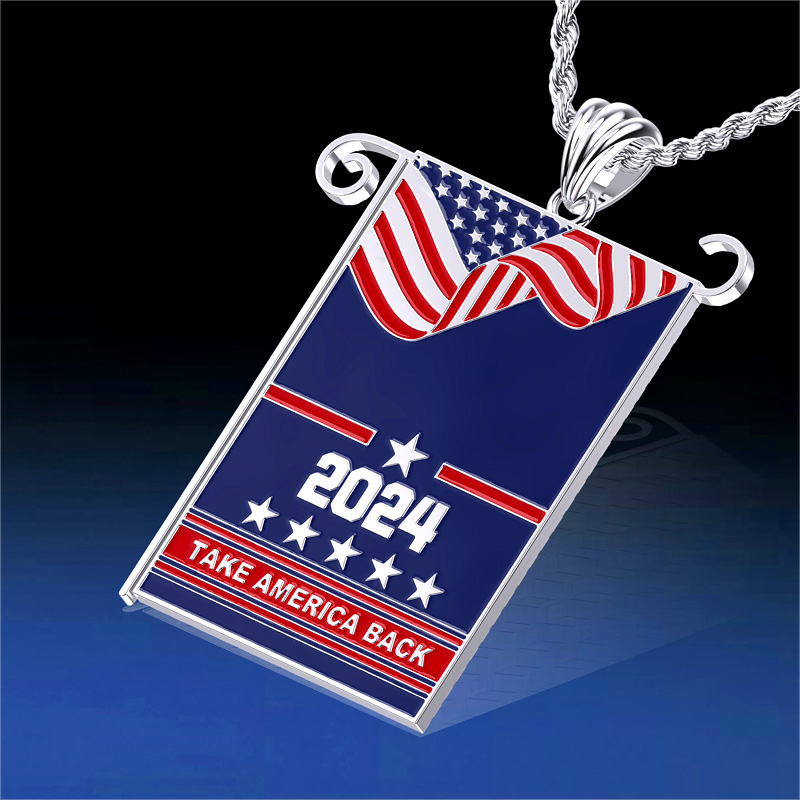 2024 USA flag American President Election Vote Pendant