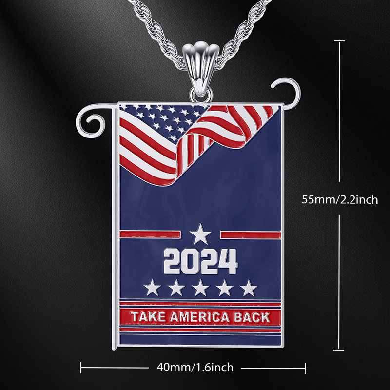 2024 USA flag American President Election Vote Pendant