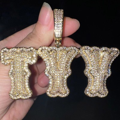 Iced Out Custom Micro Pave Name Pendant