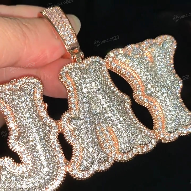 Iced Out Custom Micro Pave Name Pendant