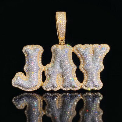 Iced Out Custom Micro Pave Name Pendant