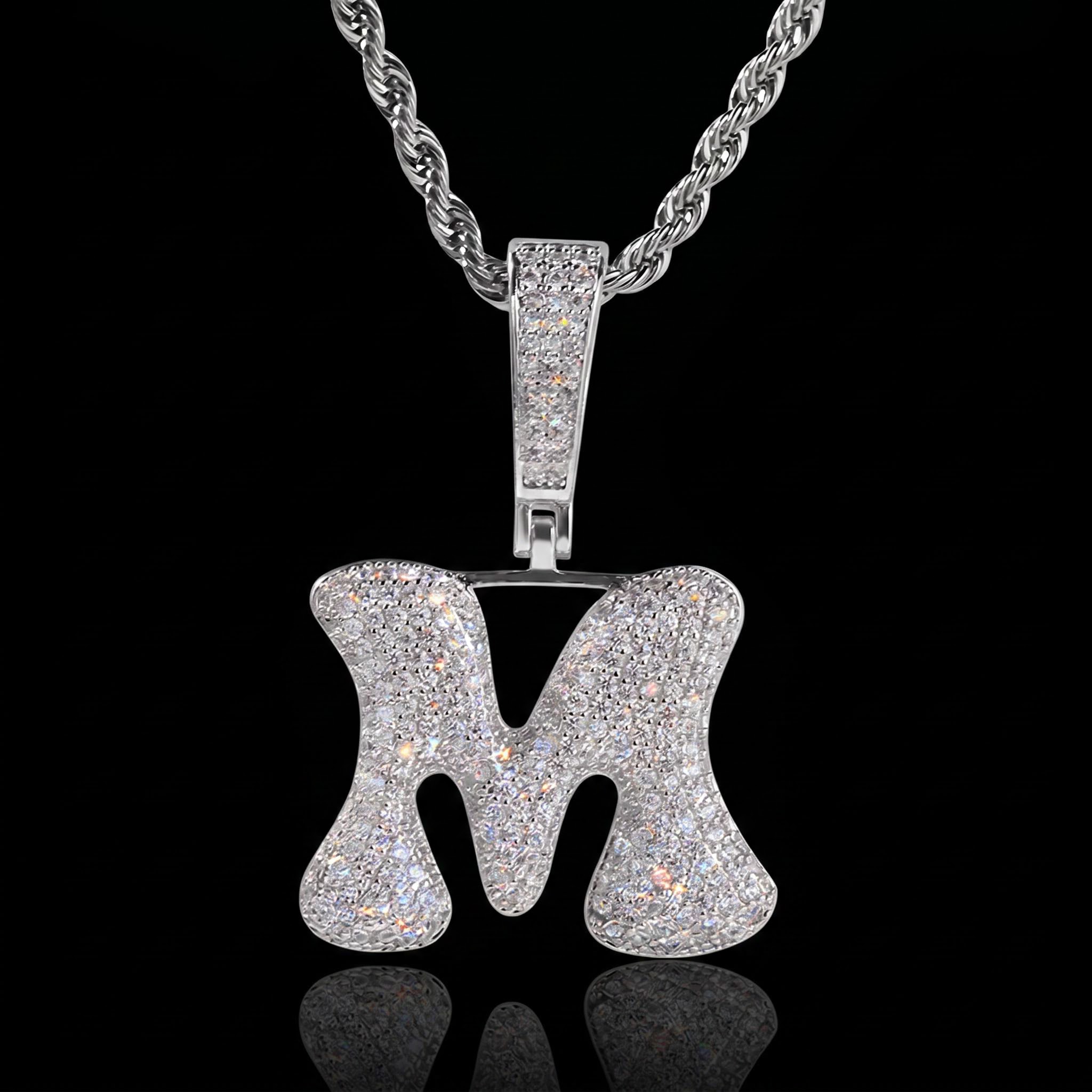 Iced Out Custom Bubble Letter Pendant Iced Out Custom Bubble Letter Pendant