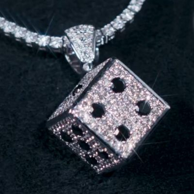 Iced Out Lucky Dice Pendant