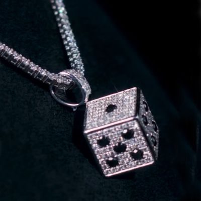 Iced Out Lucky Dice Pendant