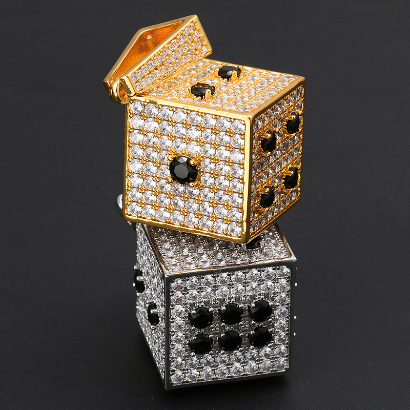 Iced Out Lucky Dice Pendant