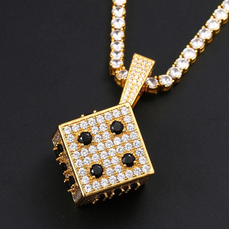 Iced Out Lucky Dice Pendant