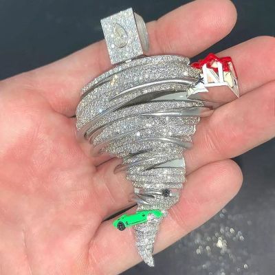 Iced Out Tornado Pendant