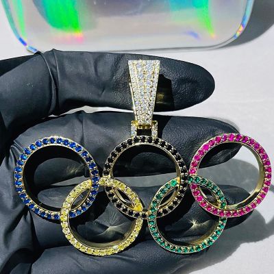 Iced Out 2024 Olympic Rings Pendant