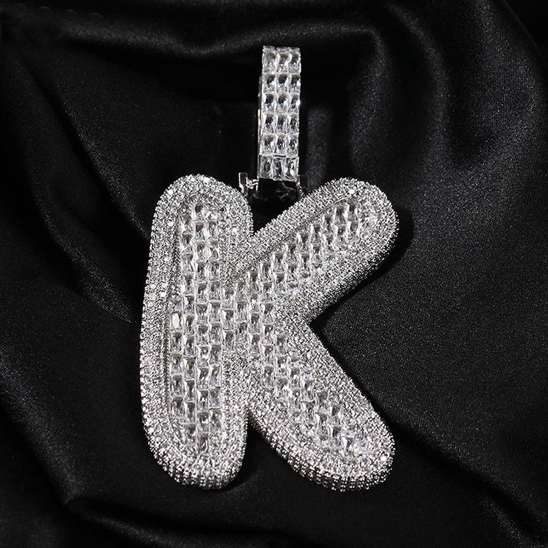 Iced Out Baguette 26 A-Z Letter Pendant