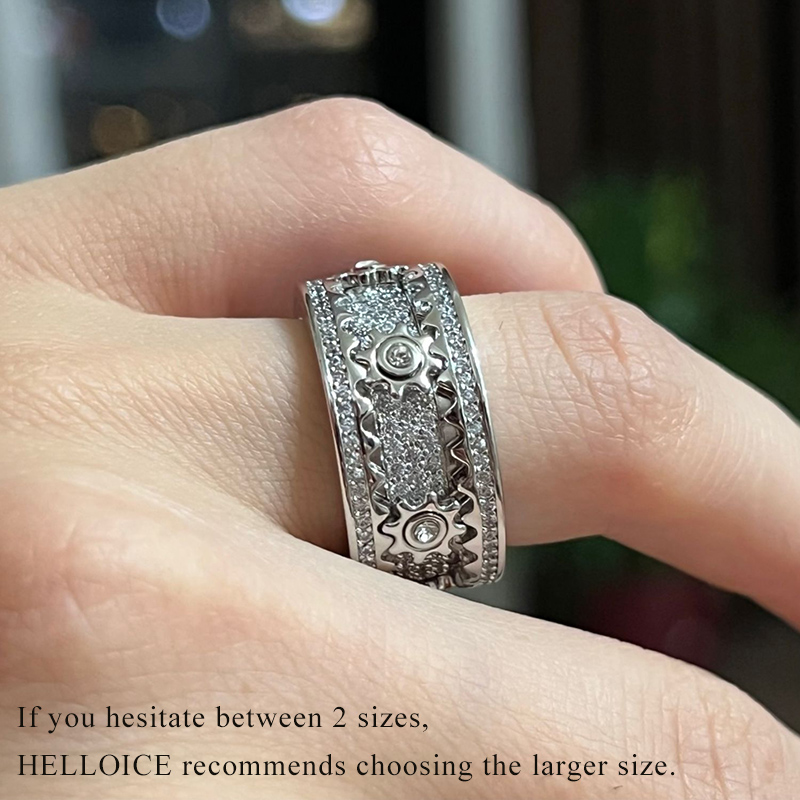 Iced Out Rotating Gear Ring