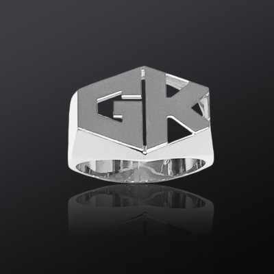 Hexagon Custom Name Ring