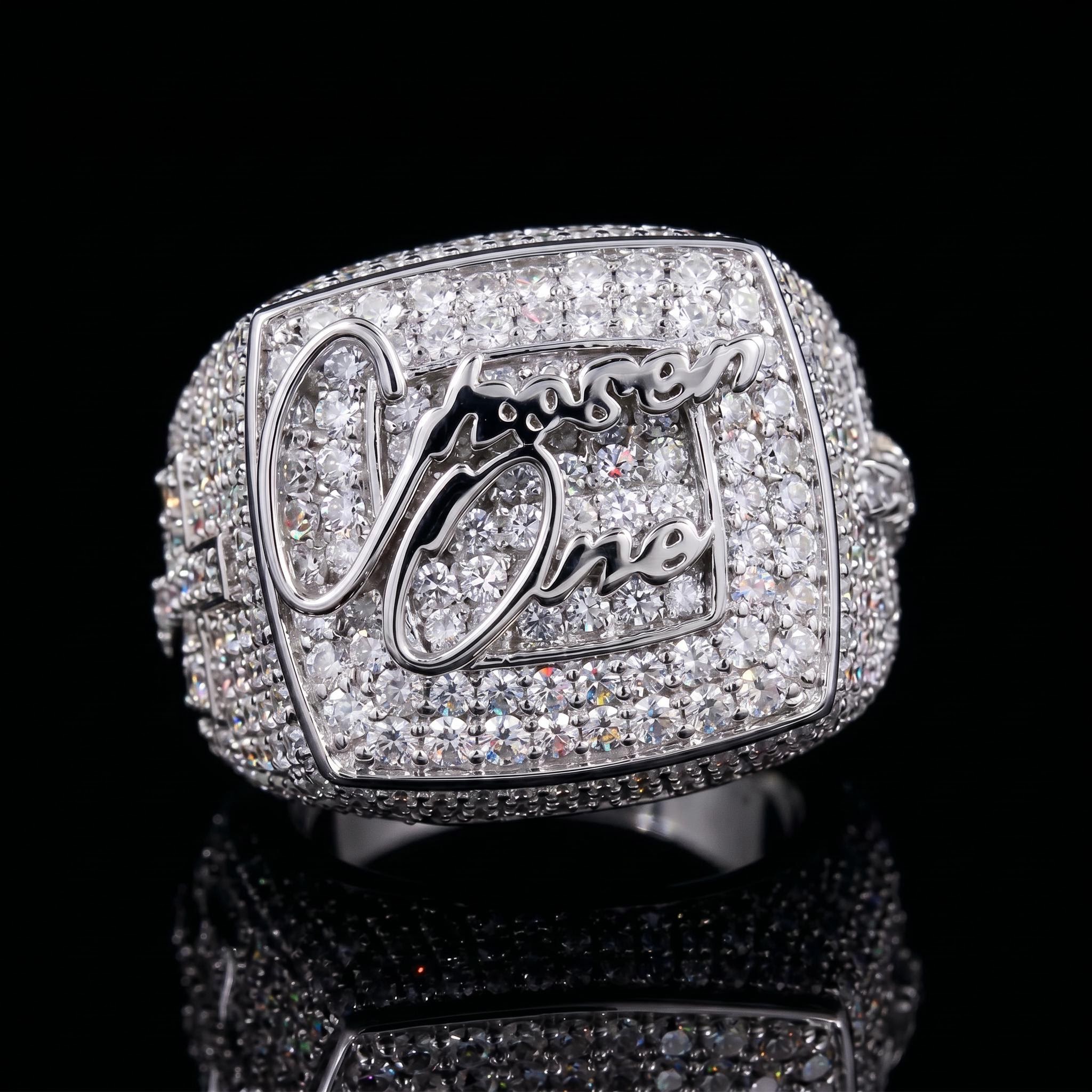 Iced "Chosen One" Cross & Prayer Hand Ring