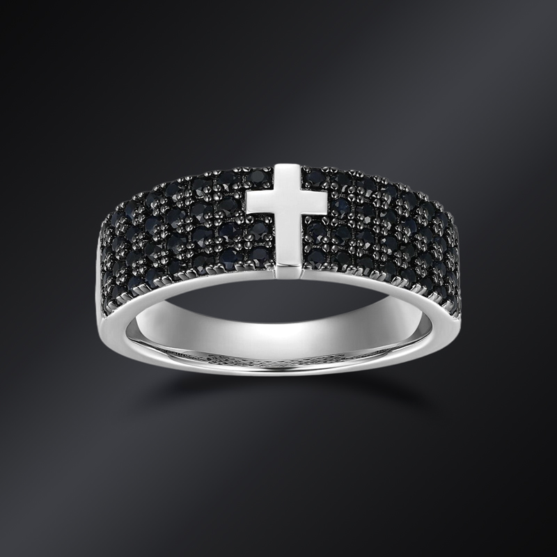 3.1 CTW Black Diamond Cross Ring