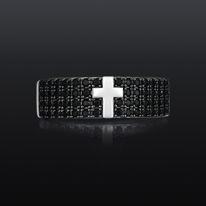 3.1 CTW Black Diamond Cross Ring