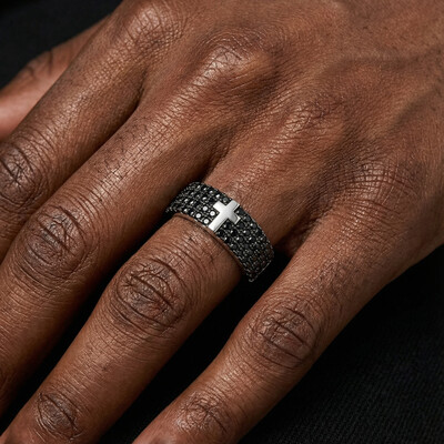3.1 CTW Black Diamond Cross Ring